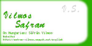 vilmos safran business card
