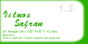 vilmos safran business card